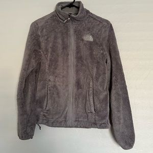 The North Face fuzzy gray womens sweater